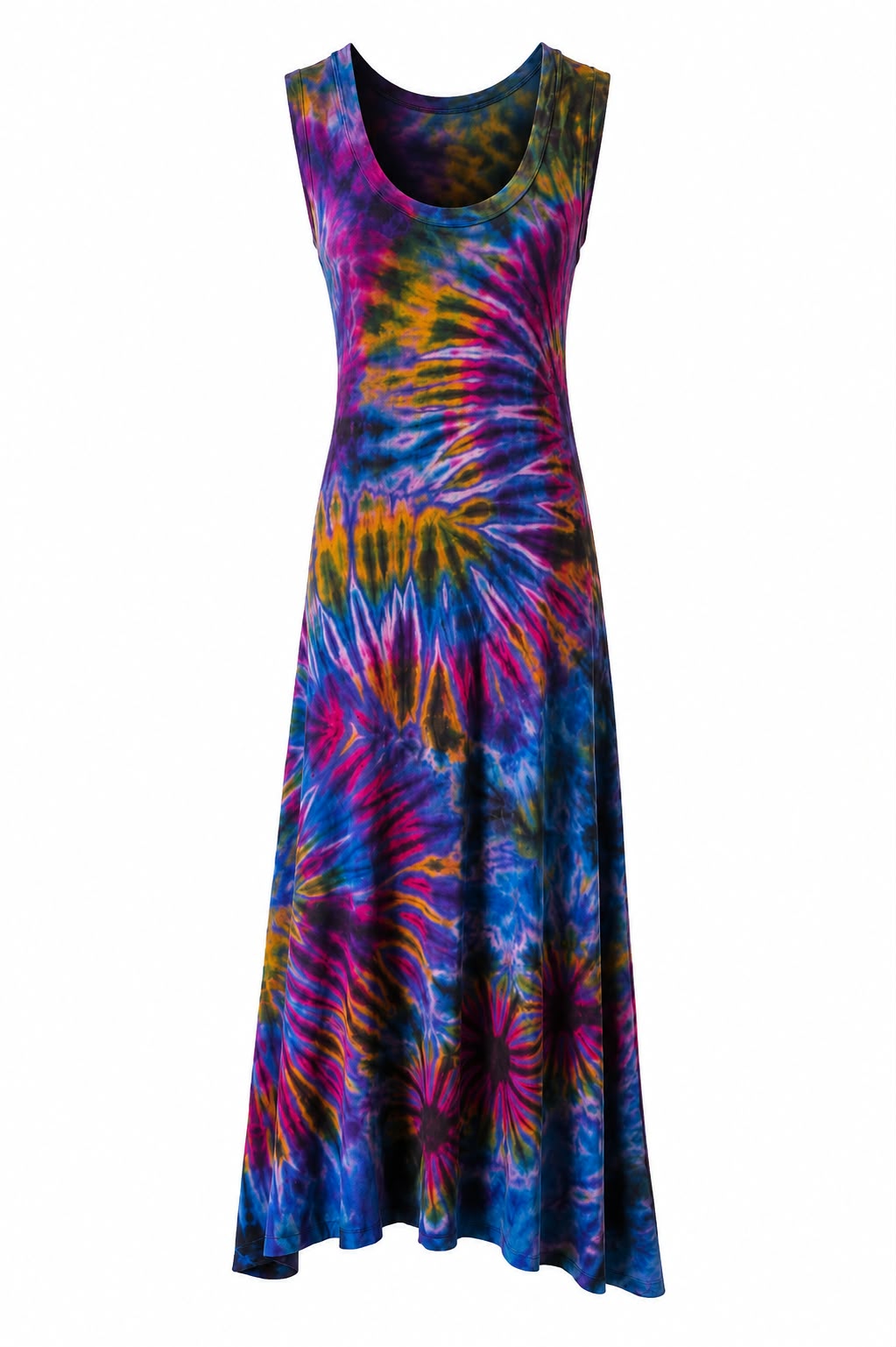 Bohemian Tie Dye Maxi Dress - Various Colours