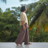 Brown Hemp Cotton Thai Fisherman Pants – Tall Boho Yoga Trousers