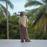 Brown Hemp Cotton Thai Fisherman Pants – Tall Boho Yoga Trousers