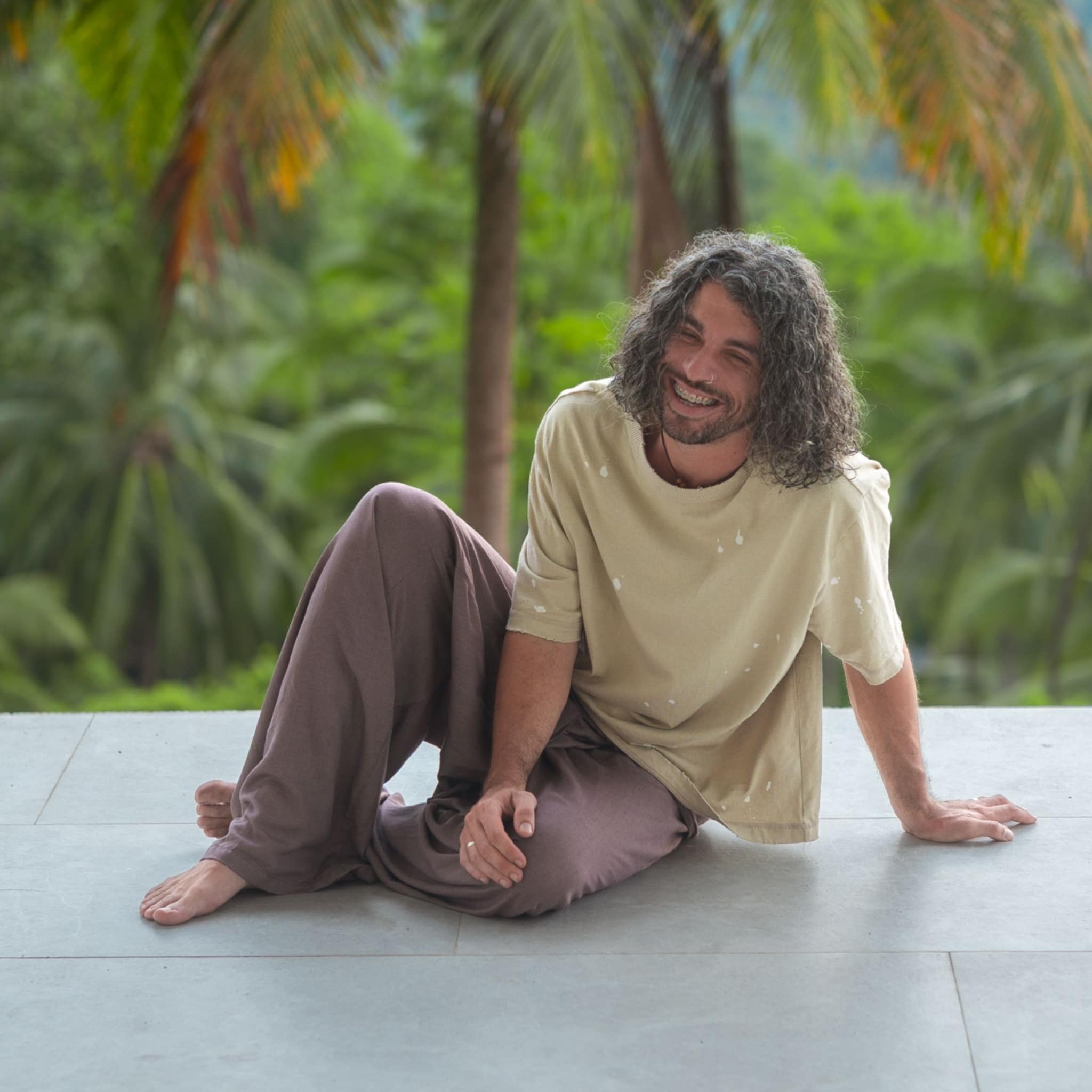 Brown Hemp Cotton Thai Fisherman Pants – Tall Boho Yoga Trousers