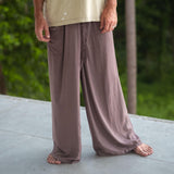 Brown Hemp Cotton Thai Fisherman Pants – Tall Boho Yoga Trousers
