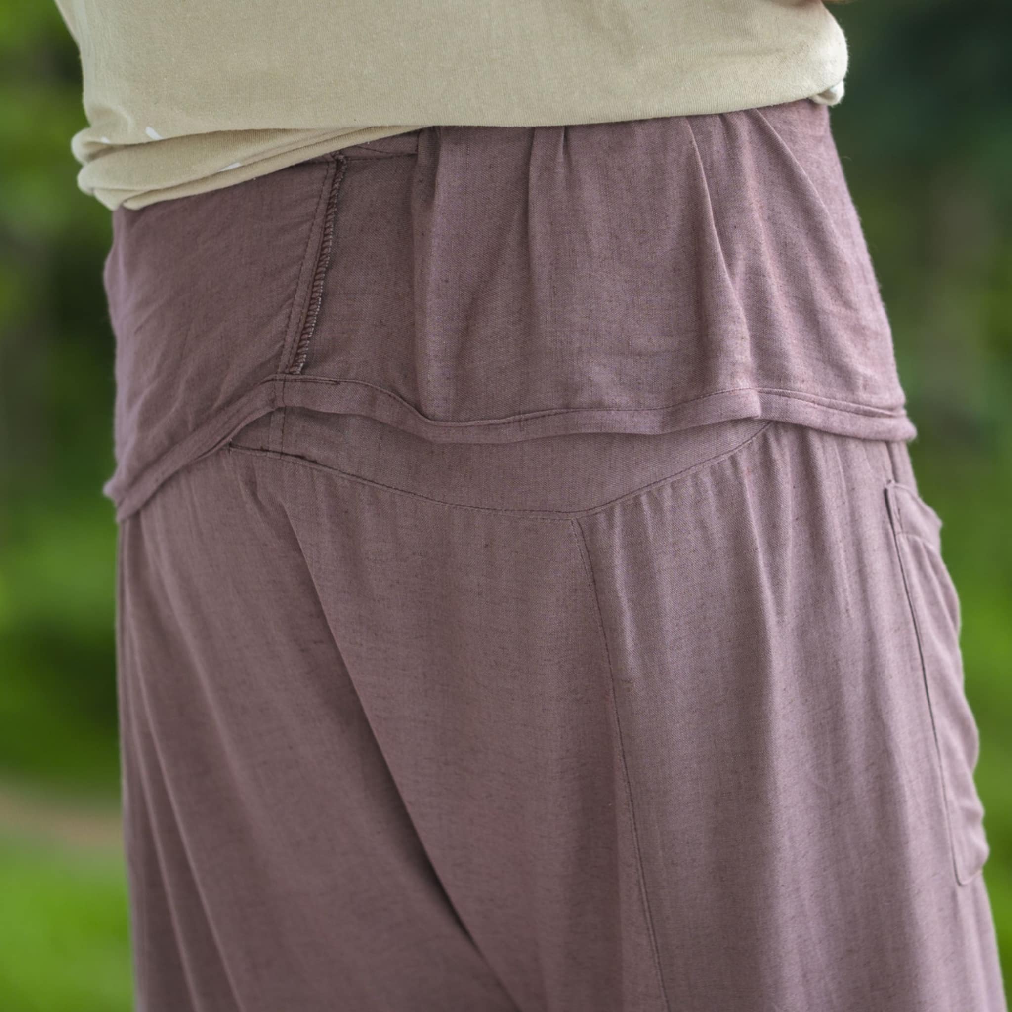 Brown Hemp Cotton Thai Fisherman Pants – Tall Boho Yoga Trousers