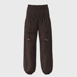 Cotton Stonewashed High Cut Harem Pants - Various Colours