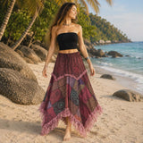 Fairy Pixie Patchwork Midi Skirt – Lace Detail | Various Colours