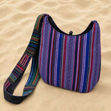 Large Multicolour Psychedelic Elephant Cotton Shoulder Bag
