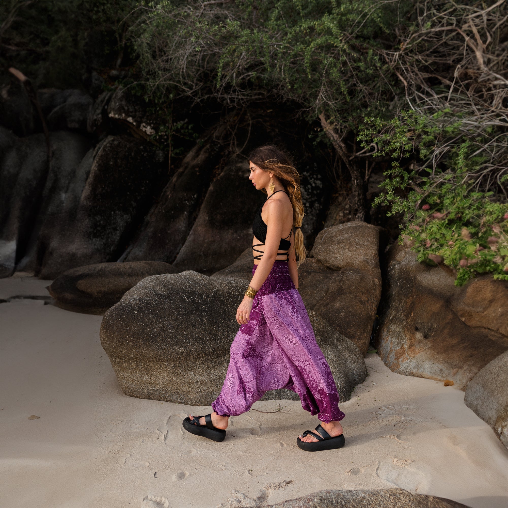 Harem Pants - Cute Mandala - Pink