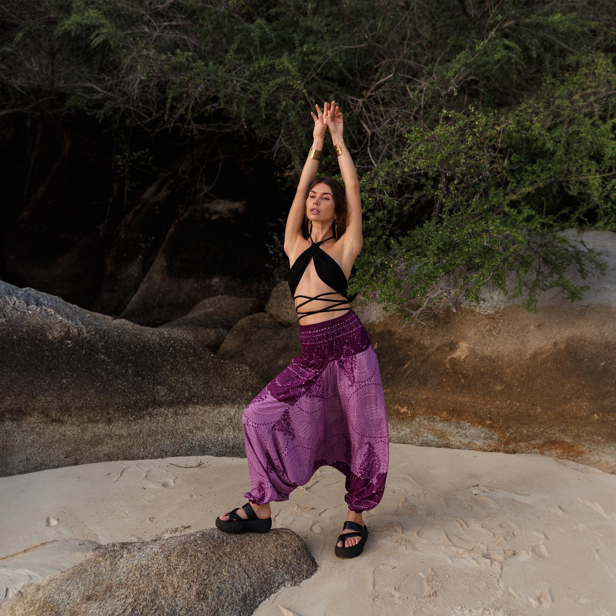 Harem Pants - Cute Mandala - Pink