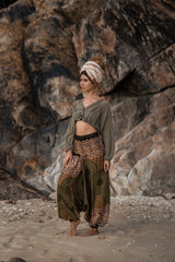 Harem Pants - Mandala Print - Green