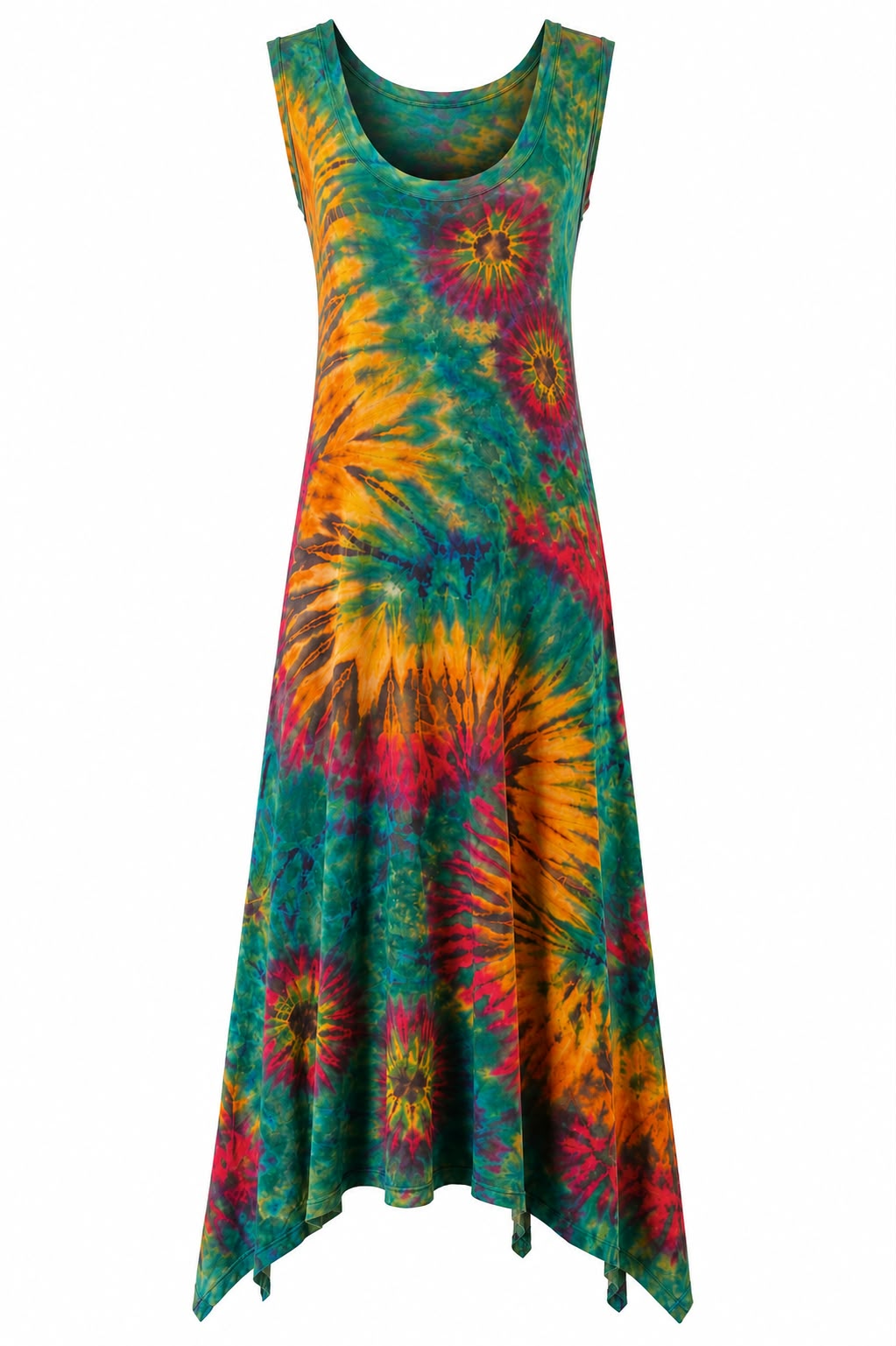 Bohemian Tie Dye Maxi Dress - Various Colours