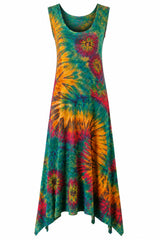 Bohemian Tie Dye Maxi Dress - Various Colours