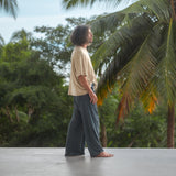 Grey Hemp Cotton Thai Fisherman Pants – Tall Boho Yoga Trousers