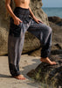 High Crotch Harem Pants - Cute Mandala - Grey