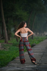 Warm Blanket Trousers - Striped - Grey