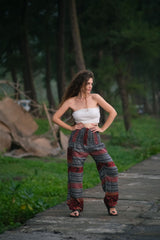 Warm Blanket Trousers - Striped - Grey