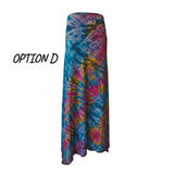 Tie Dye Maxi Skirt | Unique Boho Festival Skirt with Stretchy Waist