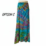 Tie Dye Maxi Skirt | Unique Boho Festival Skirt with Stretchy Waist