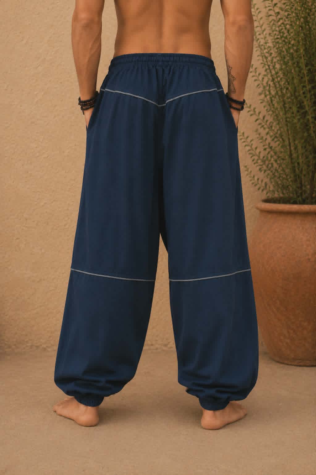 Men's Baggy Cotton Trousers – Patchwork Spiral