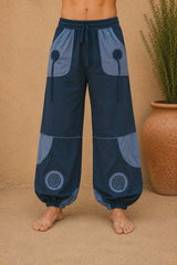 Men's Baggy Cotton Trousers – Patchwork Spiral