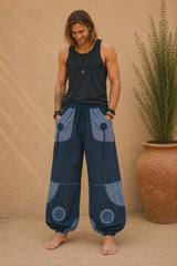 Men's Baggy Cotton Trousers – Patchwork Spiral