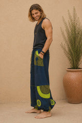 Men's Baggy Cotton Trousers – Patchwork Spiral