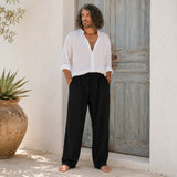 Hemp & Cotton Baggy Summer Trousers - Various Colours