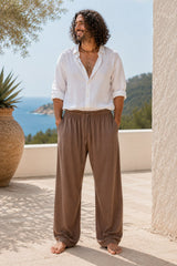 Hemp & Cotton Baggy Summer Trousers - Various Colours