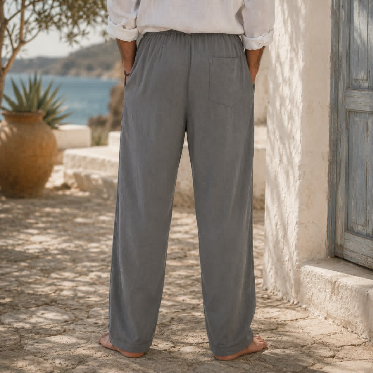 Hemp & Cotton Baggy Summer Trousers - Various Colours