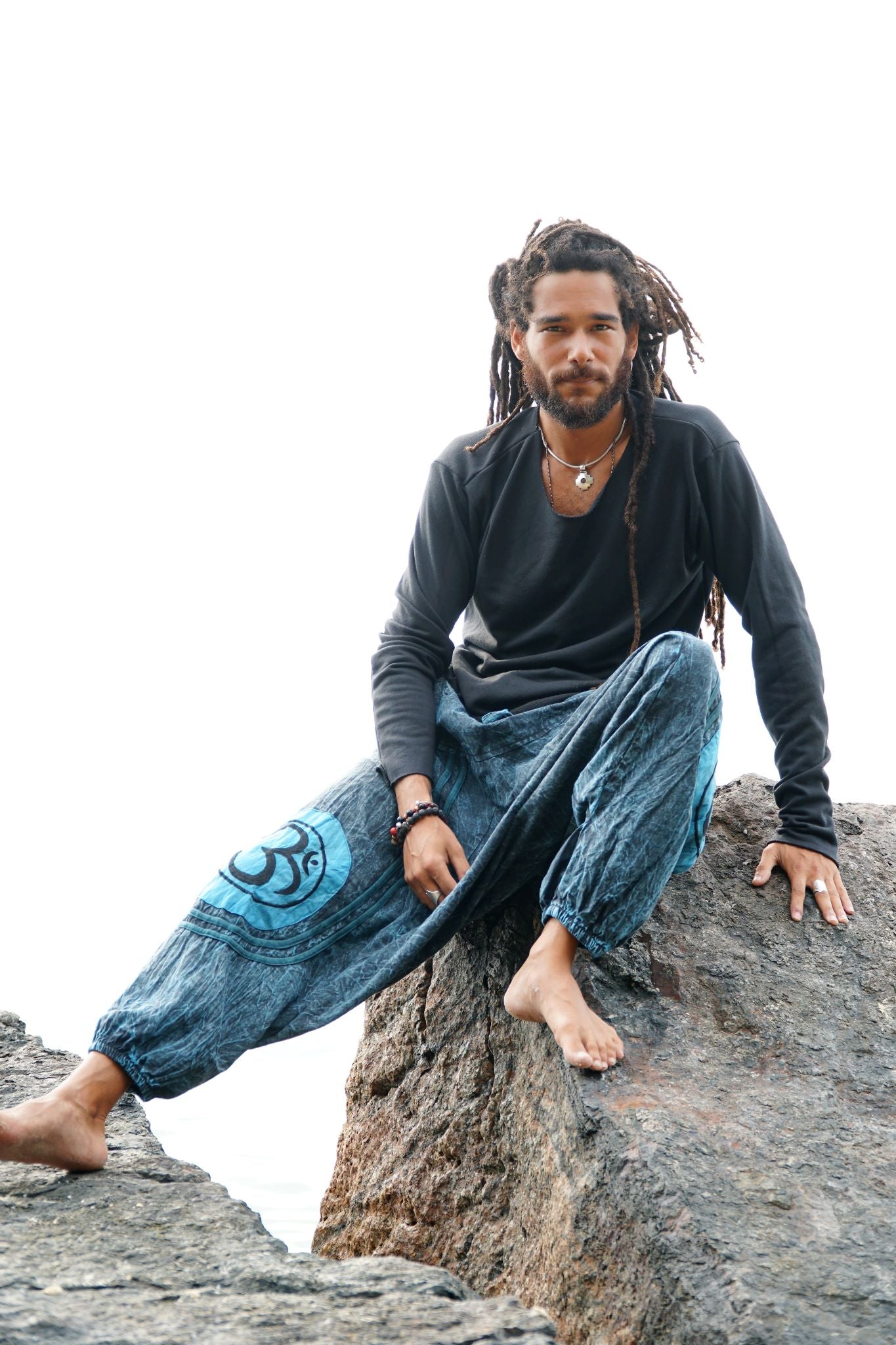 Harem Pants - Stonewashed Ohm - Blue