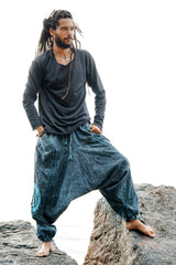 Harem Pants - Stonewashed Ohm - Blue