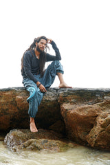 Harem Pants - Stonewashed Ohm - Blue