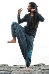 Harem Pants - Stonewashed Ohm - Blue