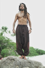 Harem Pants - Stonewashed Ohm - Brown