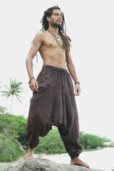 Harem Pants - Stonewashed Ohm - Brown