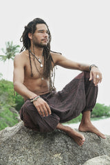 Harem Pants - Stonewashed Ohm - Brown