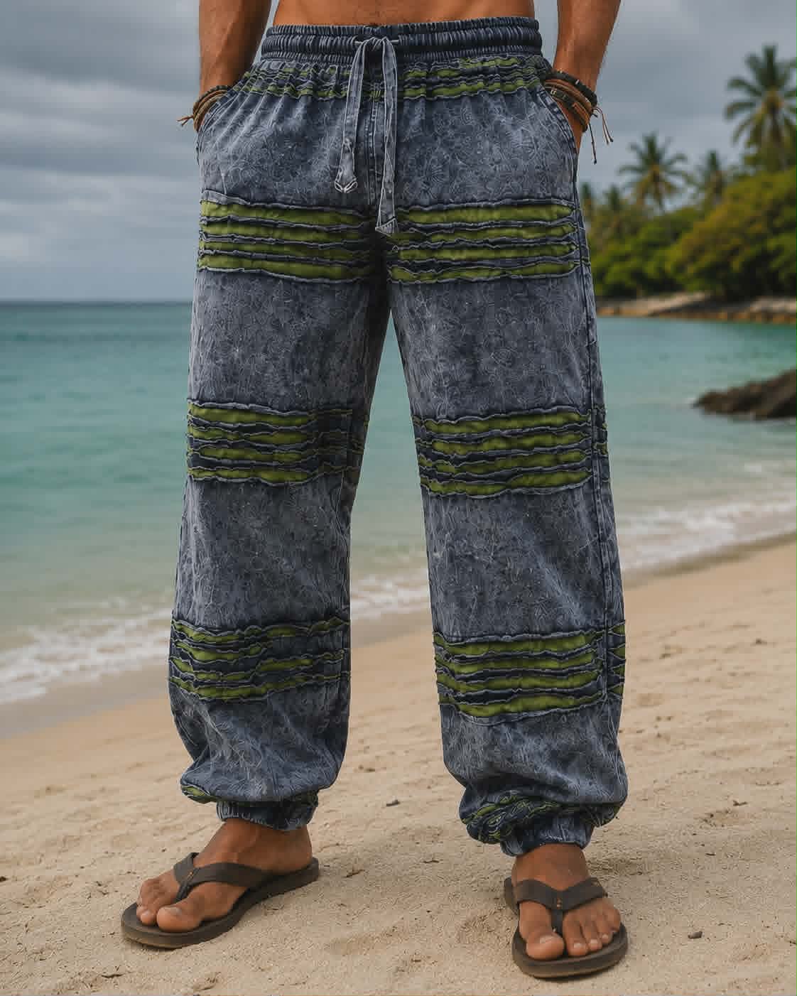 Men's Stonewashed Razorcut Trousers - Various Colours