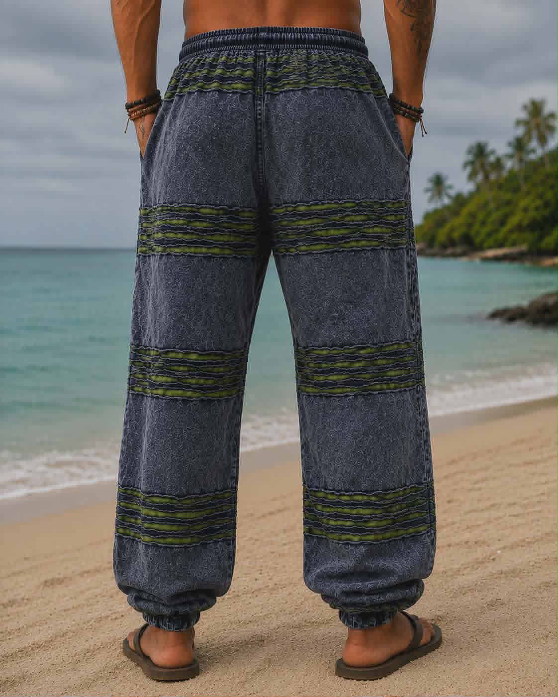 Men's Stonewashed Razorcut Trousers - Various Colours