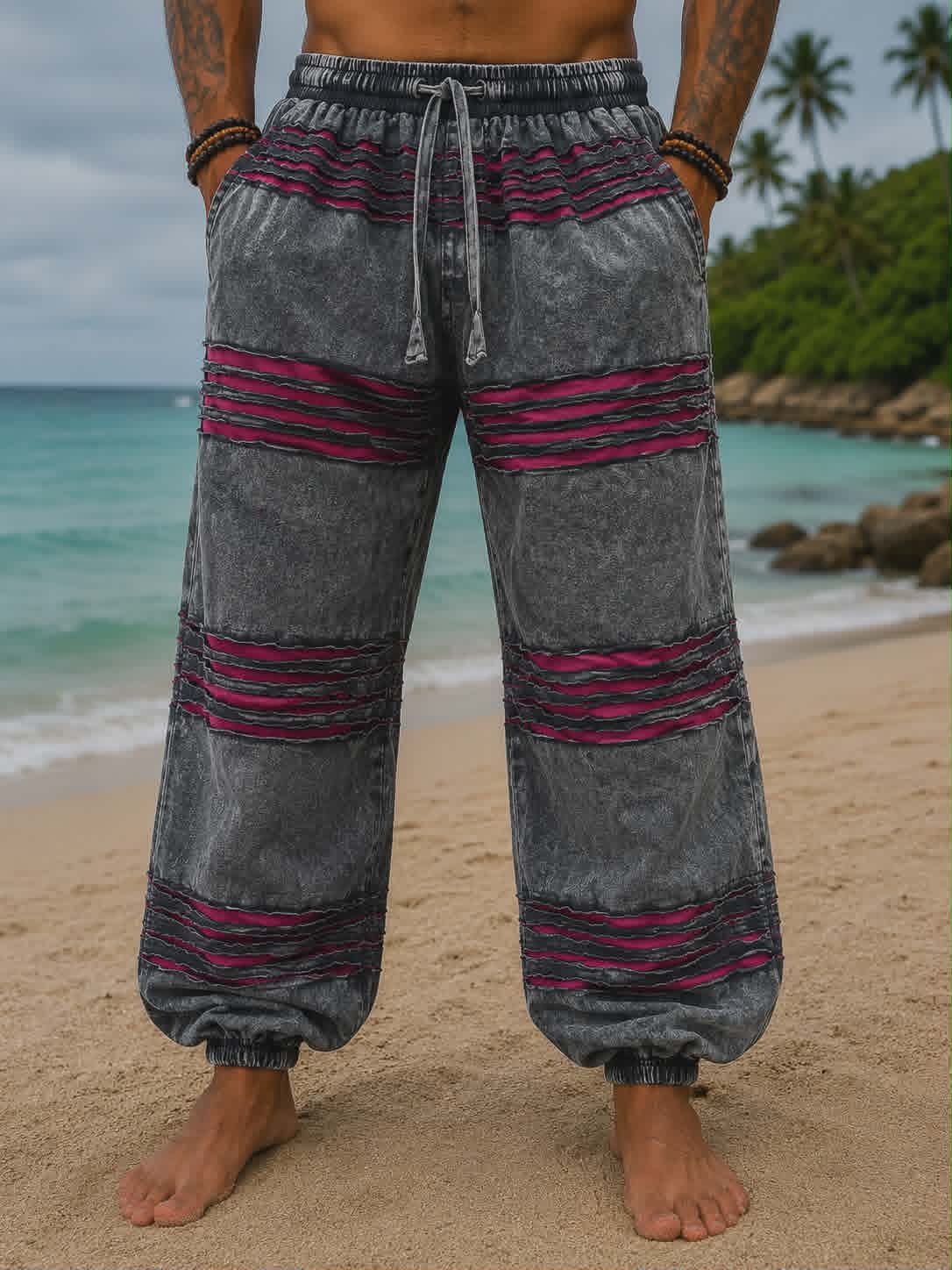 Men's Stonewashed Razorcut Trousers - Various Colours