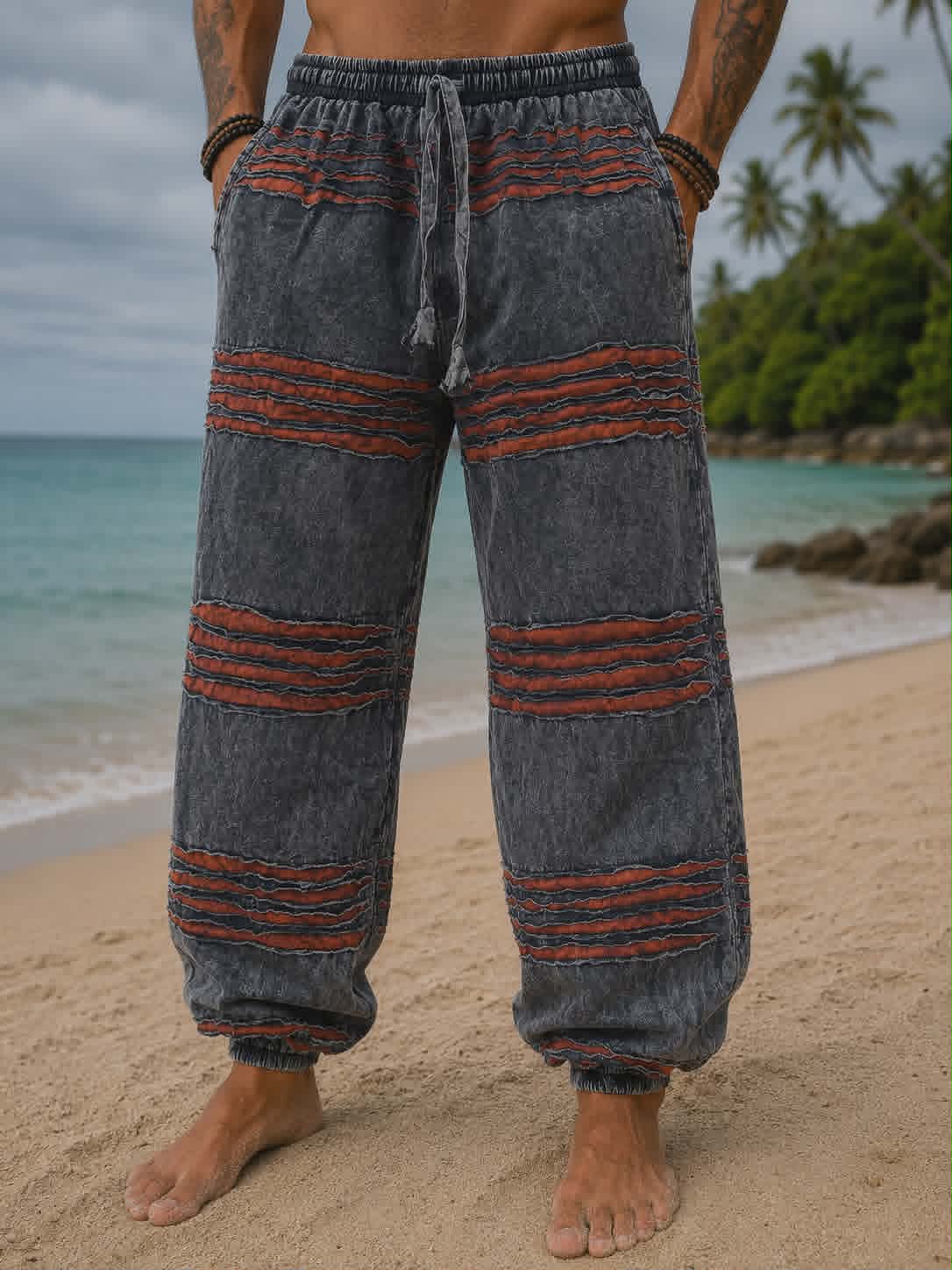 Men's Stonewashed Razorcut Trousers - Various Colours
