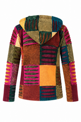 Patchwork Razorcut Multicolour Festival Hoodie