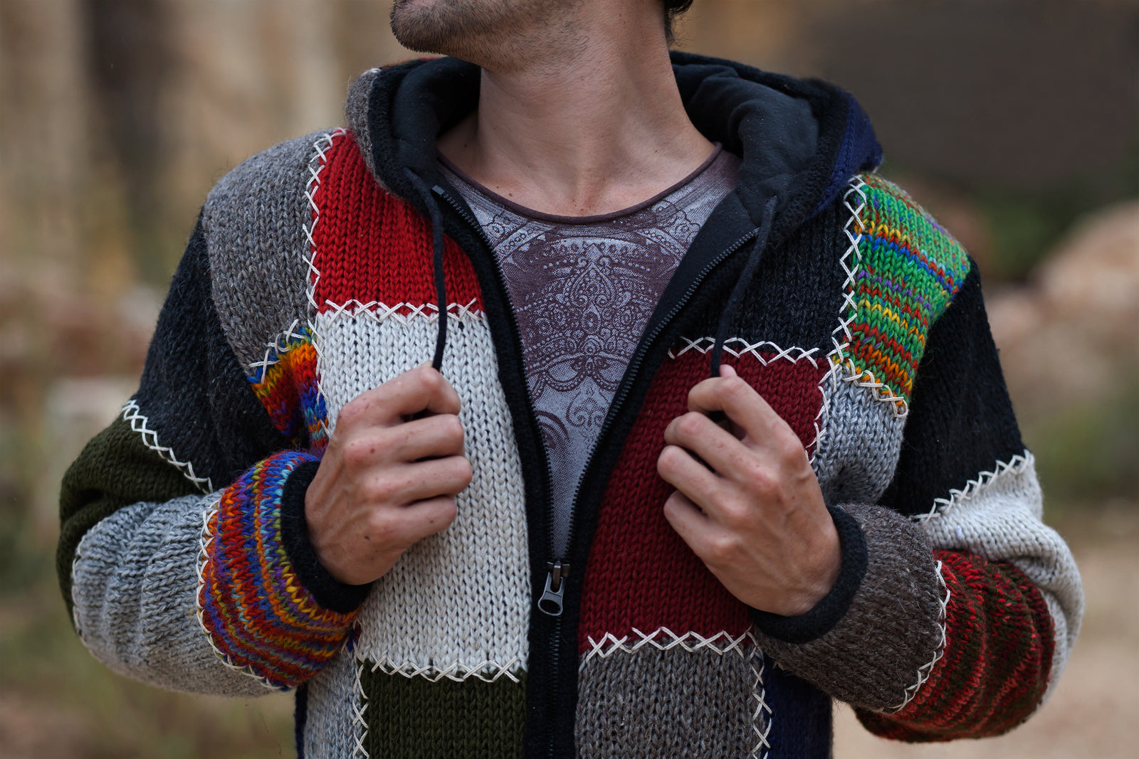 Wool Jacket - Multicolour - Rainbow