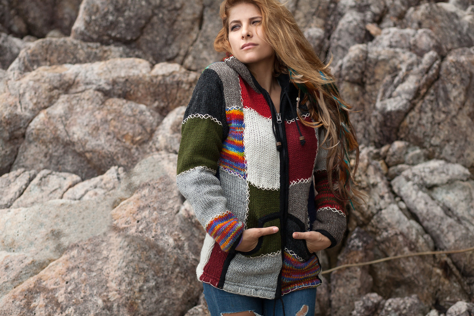 Wool Jacket - Multicolour- Rainbow