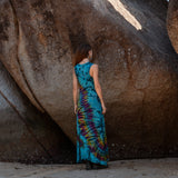 Handmade tie dye maxi dress with Goa vibes
