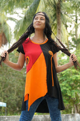 Boho Pixie Hem Panel Top | Various Colours