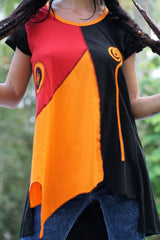 Boho Pixie Hem Panel Top | Various Colours