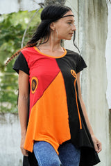 Boho Pixie Hem Panel Top | Various Colours
