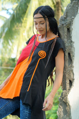 Boho Pixie Hem Panel Top | Various Colours