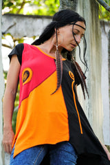 Boho Pixie Hem Panel Top | Various Colours