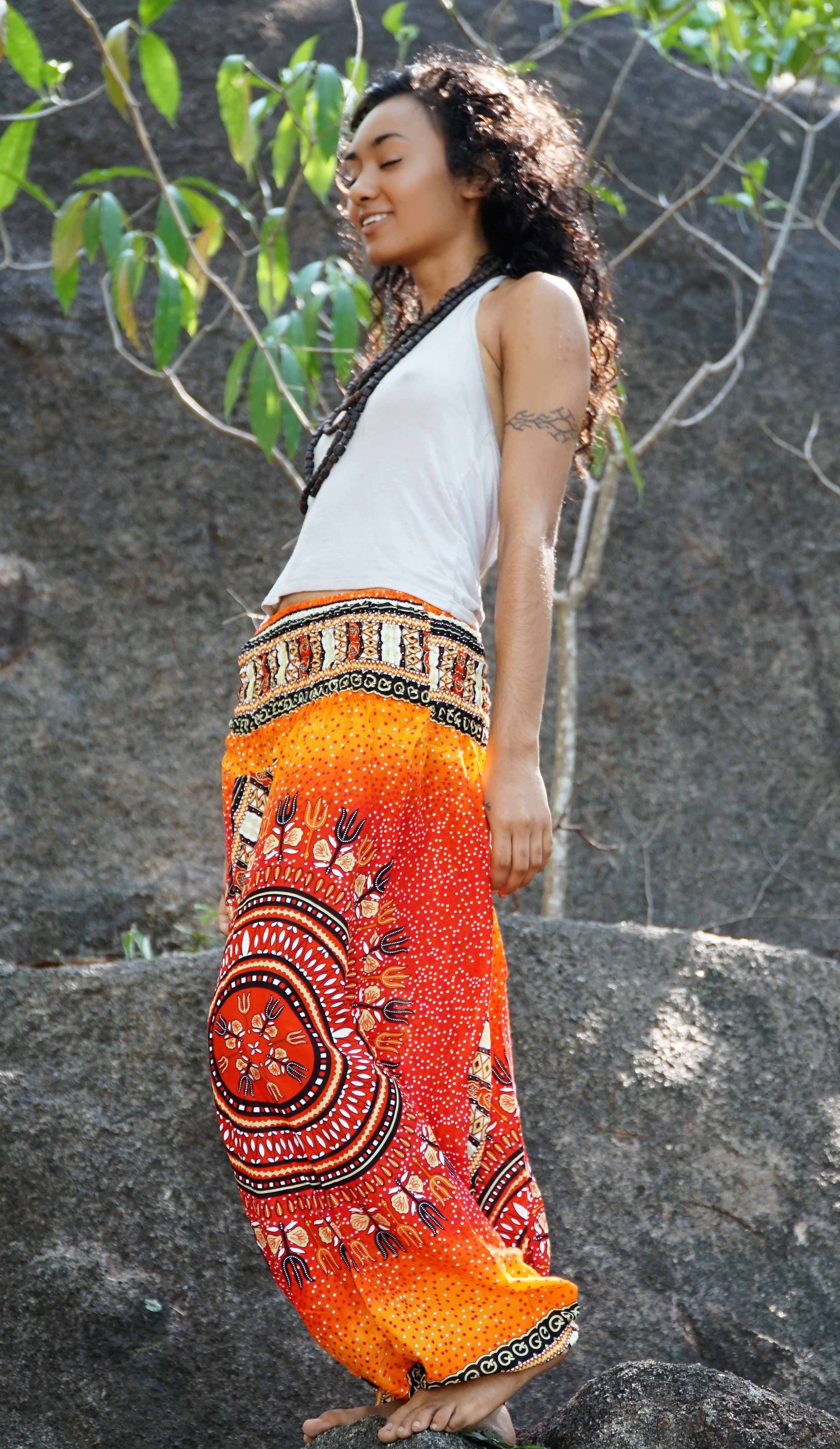 Harem pants – Chakra Pattern – Orange
