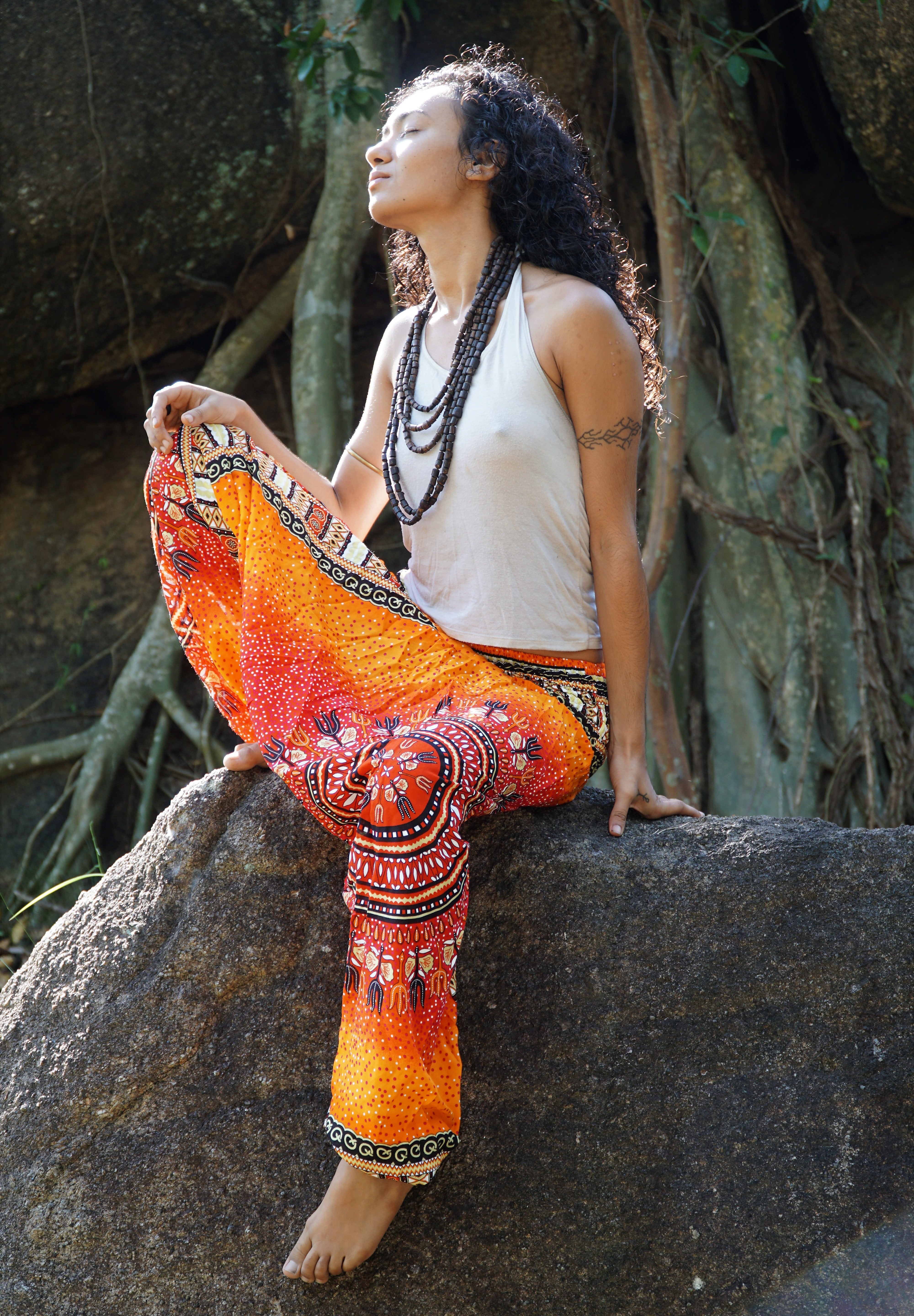 Harem pants – Chakra Pattern – Orange