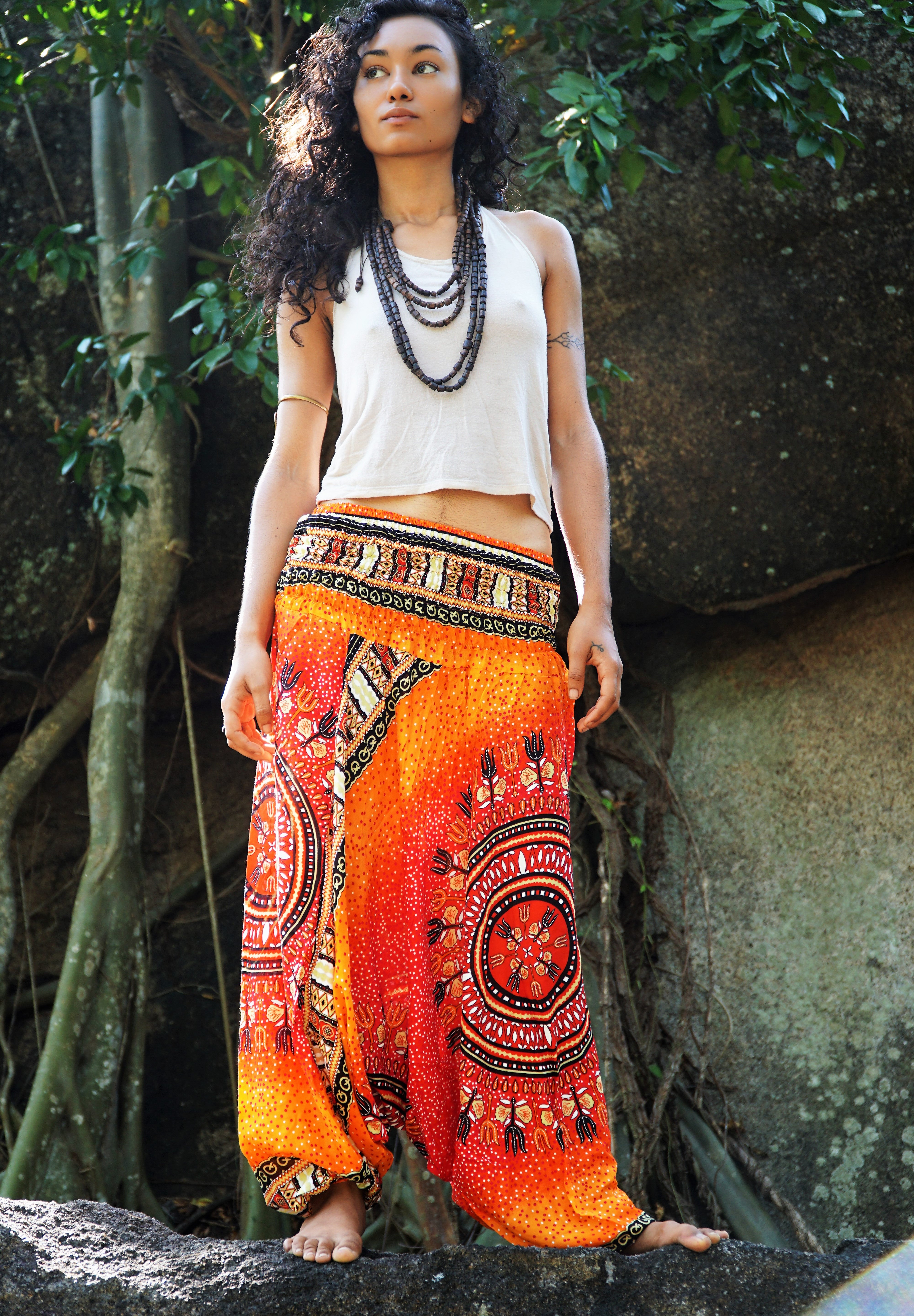 Harem pants – Chakra Pattern – Orange